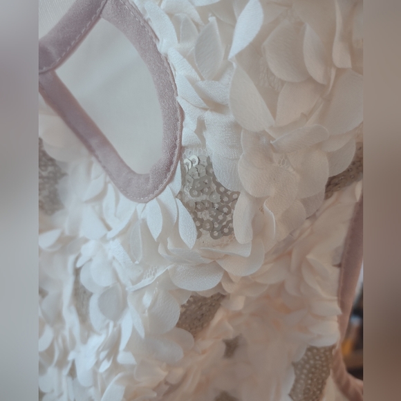 NWT A'Reve 3D Beige Pink Spring Flower Dress - size Large - Picture 8 of 13